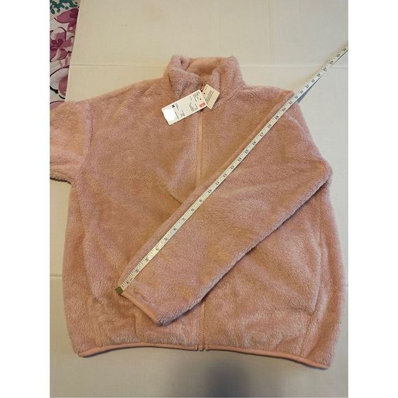 NWT - Uniqlo Medium Fluffy Yarn Fleece Full-Zip Jacket - Pink - Picture 3 of 8